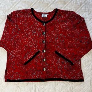 Very Vineyard Batik Cropped Lightweight Jacket Size Medium